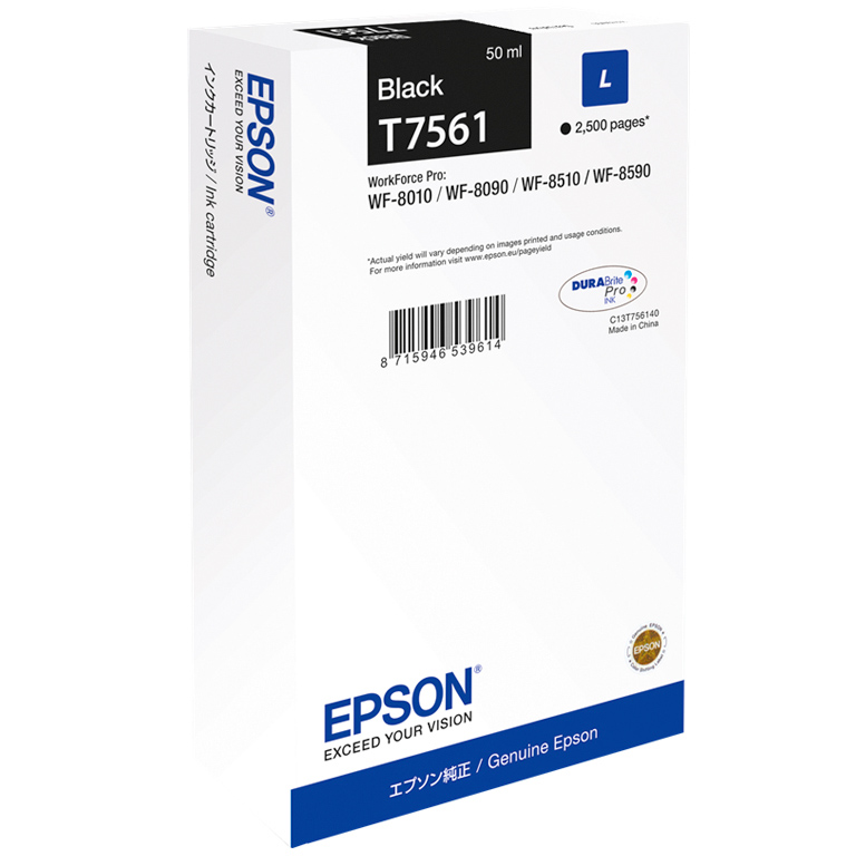 CARTUCHO INK-JET EPSON T7561 L NEGRO