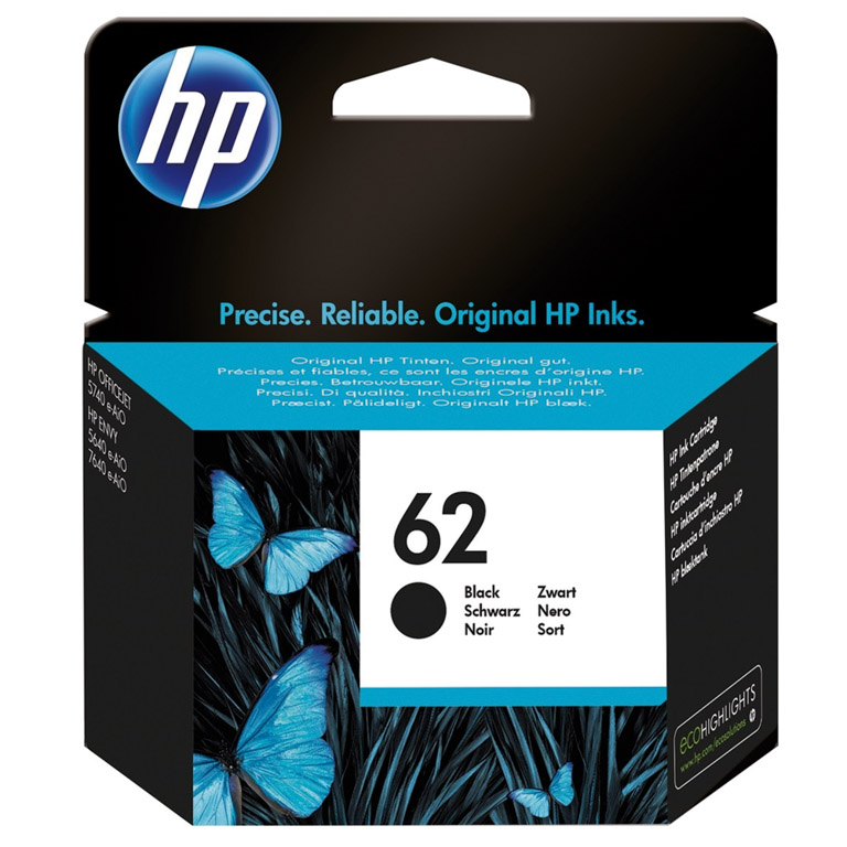 CARTUCHO INK-JET HP 62 C2P04AE NEGRO