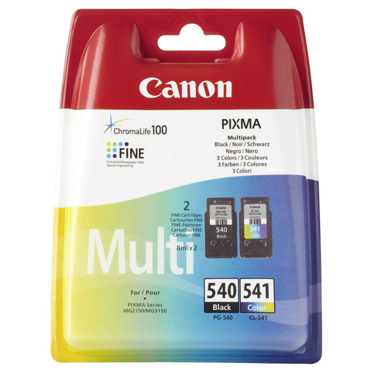 CARTUCHO INK-JET CANON 540/541 PACK 2 UNIDADES