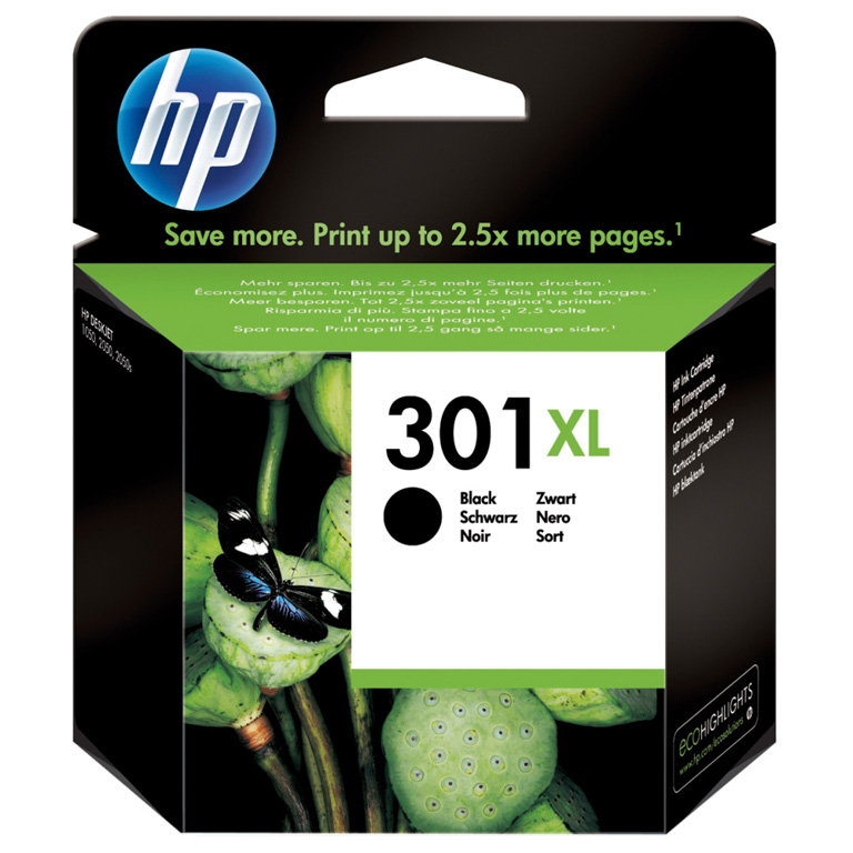 CARTUCHO INK-JET HP 301 XL CH563EE NEGRO