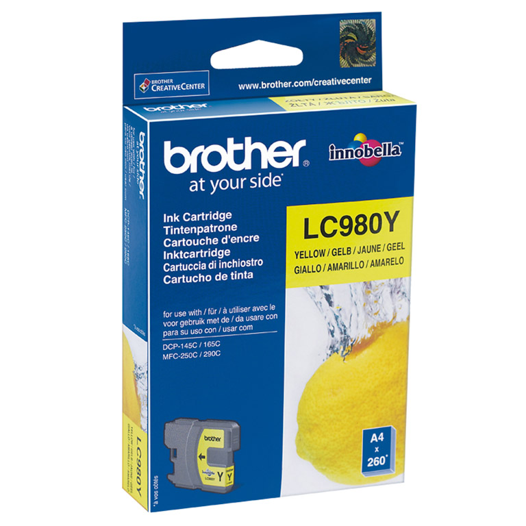 CARTUCHO INK-JET BROTHER LC980Y AMARILLO