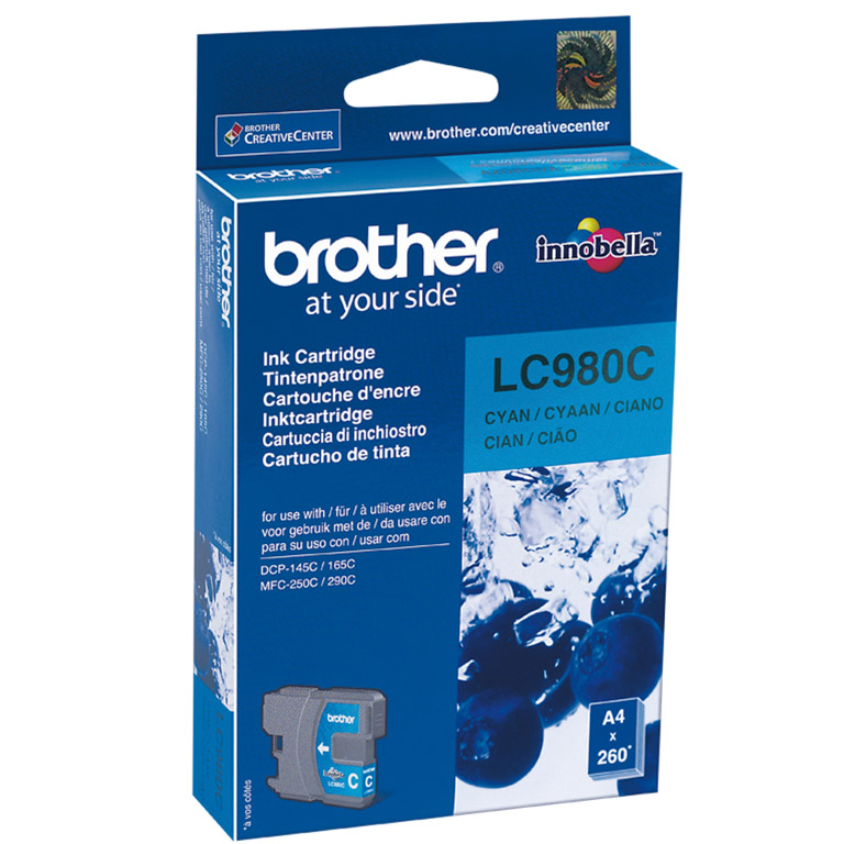 CARTUCHO INK-JET BROTHER LC980C CIAN