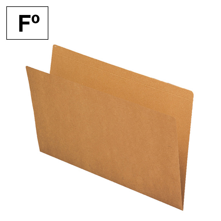 SUBCARPETA CARTULINA PLUS OFFICE FOLIO 335X235 MM 170 GRAMOS COLOR KRAFT INTERIOR Y EXTERIOR