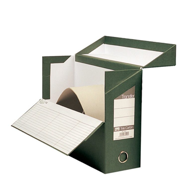 CAJA TRANSFERENCIA CARTON EXTRADURO FOLIO 385X250X110 MM COLOR VERDE
