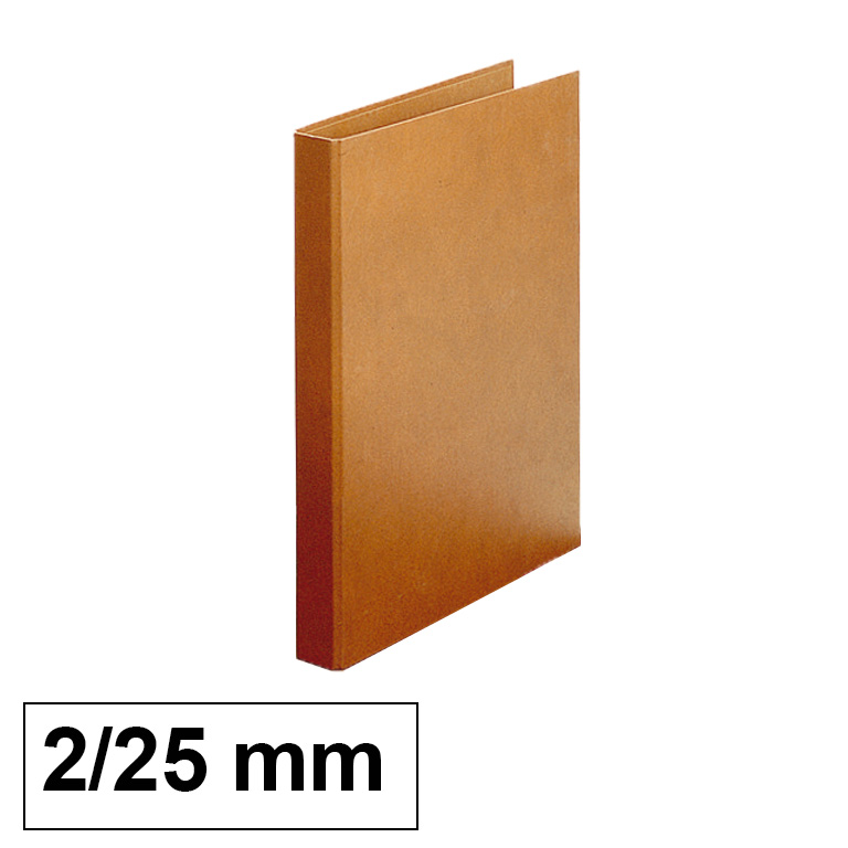 CARPETA DE 2 ANILLAS 25MM MIXTAS MAKRO PAPER FOLIO CARTON FORRADO COLOR MARRON CUERO