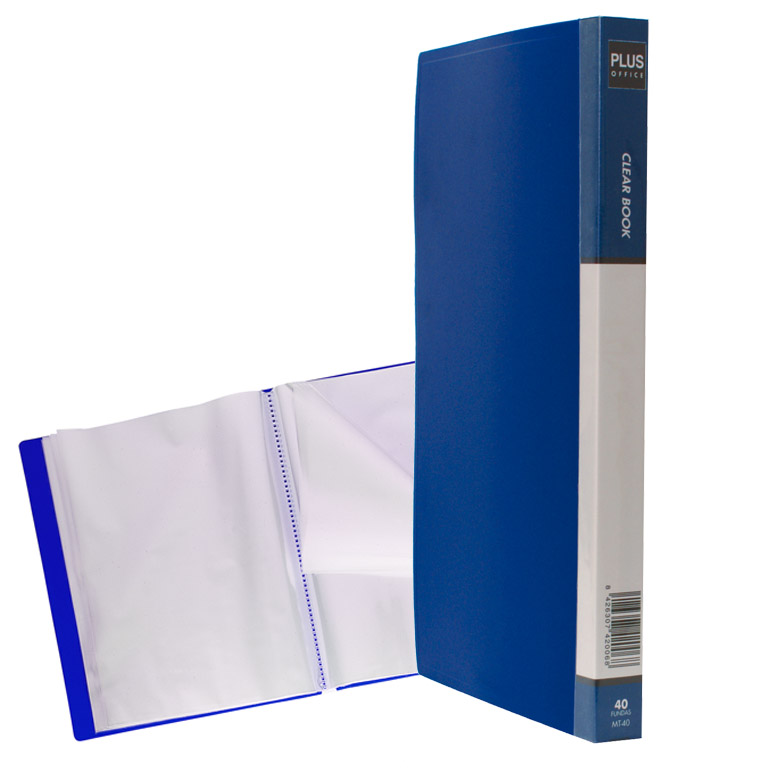 CARPETA PLUS OFFICE POLIPROPILENO RIGIDO 40 FUNDAS TRANSPARENTES POLIPROPILENO A4 COLOR AZUL