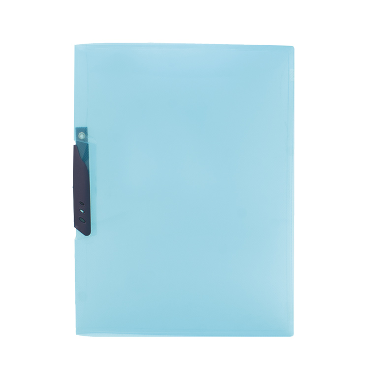 CARPETA DOSSIER PINZA PLÁSTICO PLUS OFFICE A4 240X310 MM CAPACIDAD 30 HOJAS COLOR AZUL