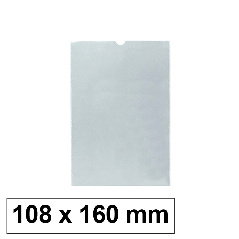FUNDA PORTACARNET FLEXIBLE PVC 108 X 160 MM 140 MICRAS