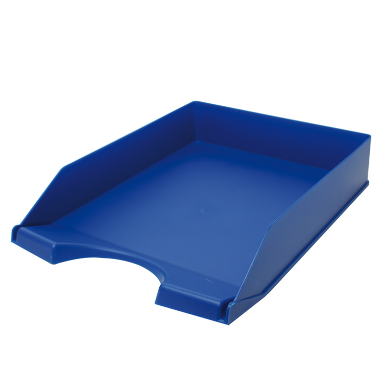 BANDEJA SOBREMESA PLASTICO PLUS OFFICE 256X348X66 MM COLOR AZUL OPACA
