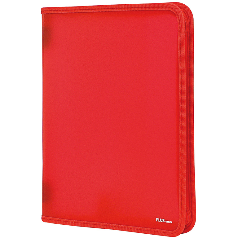 CARPETA PORTADOCUMENTOS PLUS OFFICE CON CREMALLERA A4 COLOR ROJO