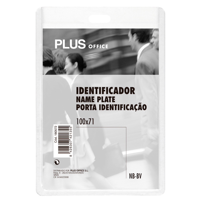 IDENTIFICADOR PLUS OFFICE PP RÍGIDO 101X71MM VERTICAL