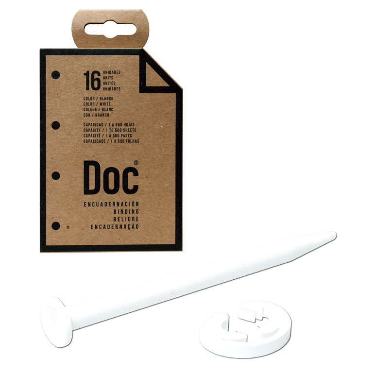 ENCUADERNADOR DOC&PAPER COLOR BLANCO CAJA 16 UNIDADES