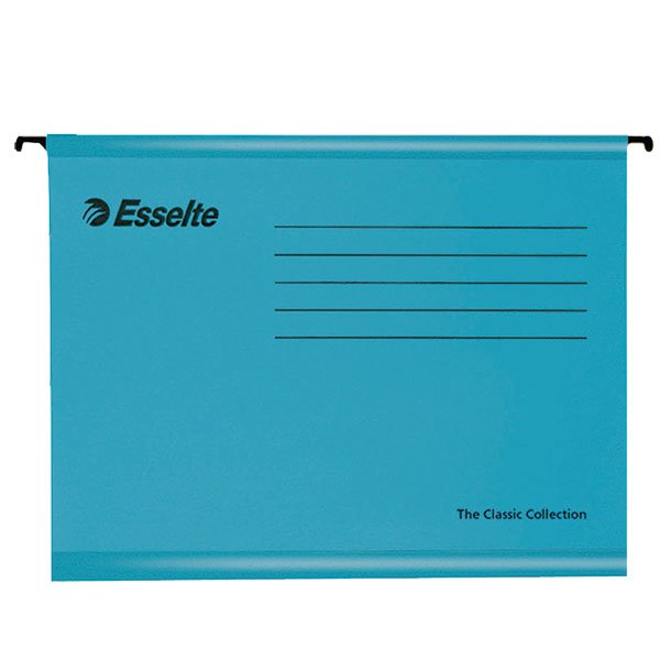 CARPETA COLGANTE ESSELTE CLASSIC A4 240X345X355 MM VISOR SUPERIOR ARCHIVO 210 GRAMOS COLOR AZUL