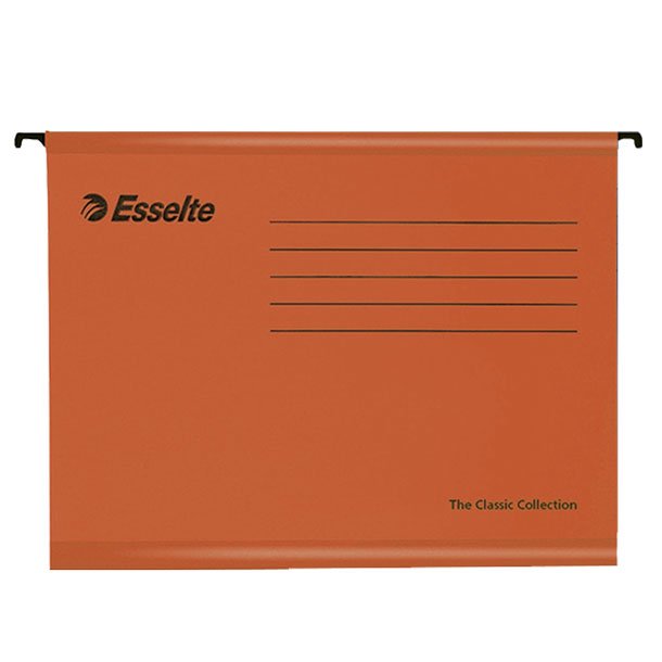 CARPETA COLGANTE ESSELTE CLASSIC A4 240X345X355 MM VISOR SUPERIOR ARCHIVO 210 GRAMOS COLOR ROJO