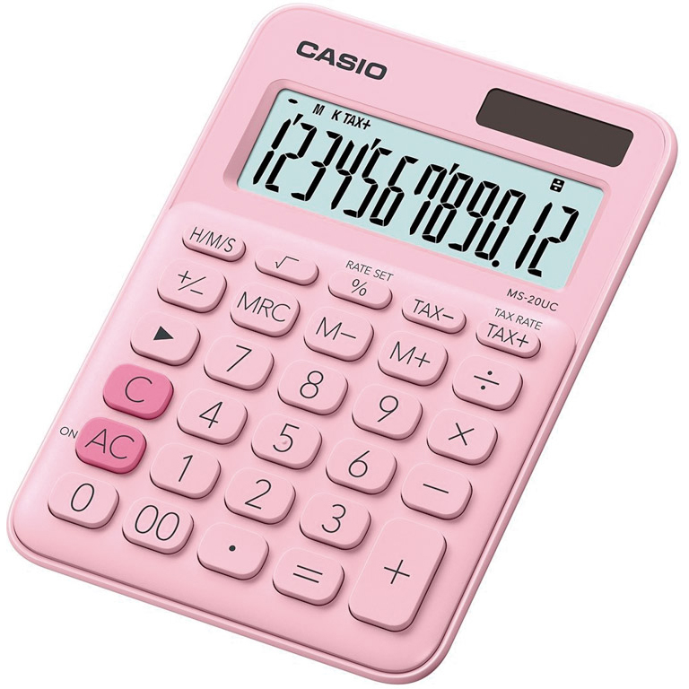 CALCULADORA CASIO MS-20UC ROSA