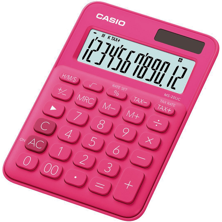 CALCULADORA CASIO MS-20UC FUCSIA
