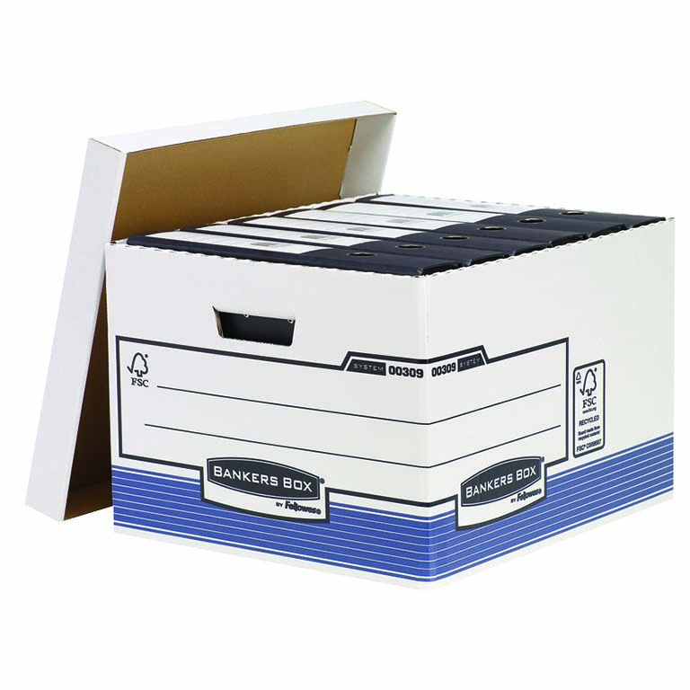 CAJA CONTENEDOR DE ARCHIVO DEFINITIVO FOLIO 387X294X445 MM FELLOWES CARTON MICROCANAL 