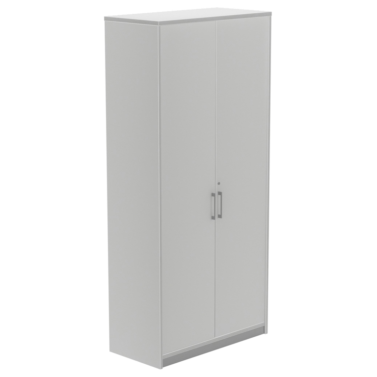 ARMARIO ALTO CON PUERTAS ROCADA DE MELAMINA 1950X450X900 MM ALUMINIO/GRIS
