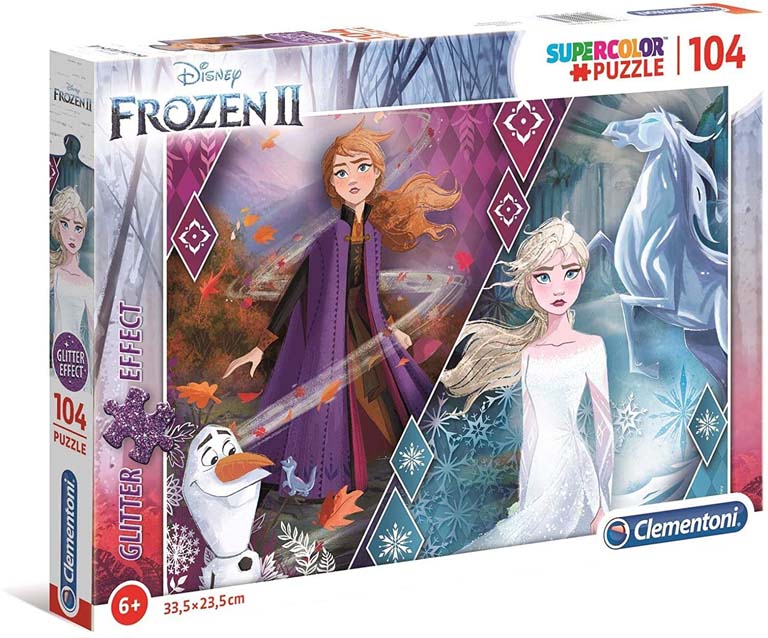 PUZZLE 104 PIEZAS GLITTER FROZEN 2