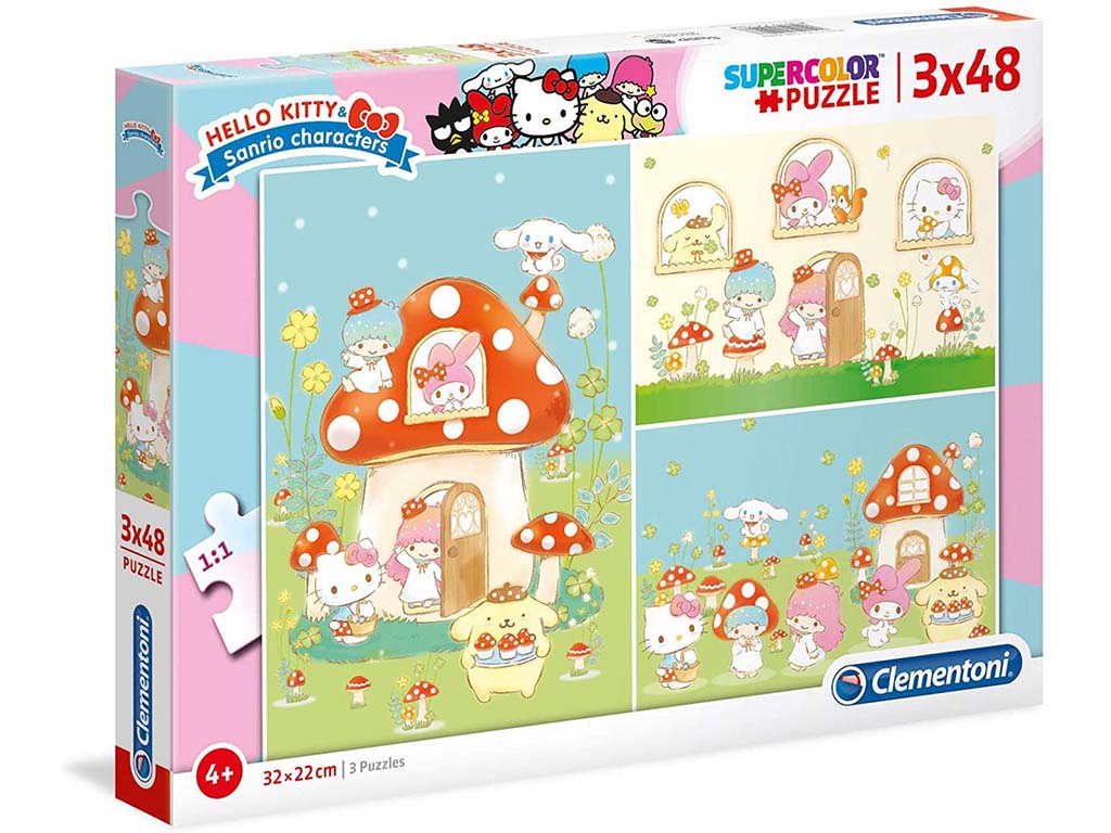 PUZZLE 3X48 PIEZAS HELLO KITTY