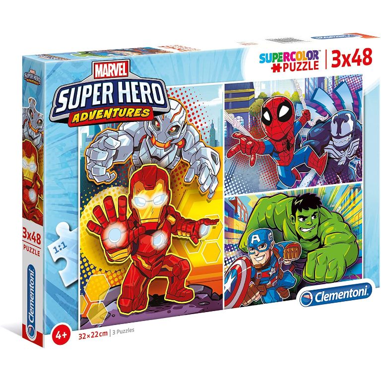 PUZZLE 3X48 PIEZAS SUPER HERO