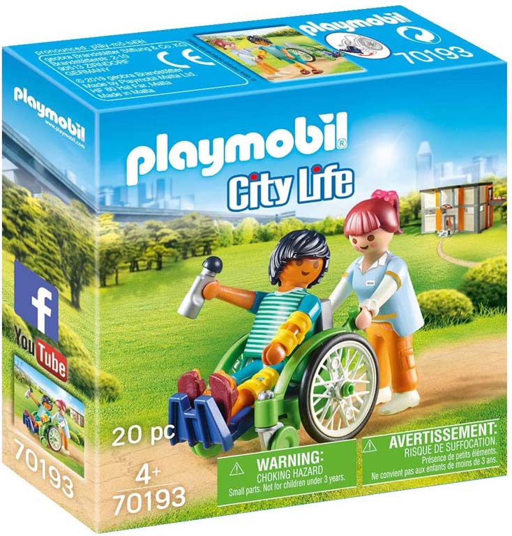 PLAYMOBIL PACIENTE SILLA RUEDAS 70193