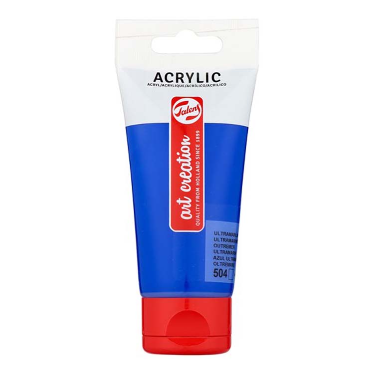 PINTURA ACRÍLICA OLEO TALENS TUBO 75ML COLOR AZUL ULTRAMAR 504