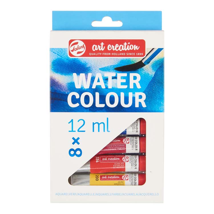 PINTURA ACUARELA TALENS 8 TUBOS COLORES SURTIDOS 12ML