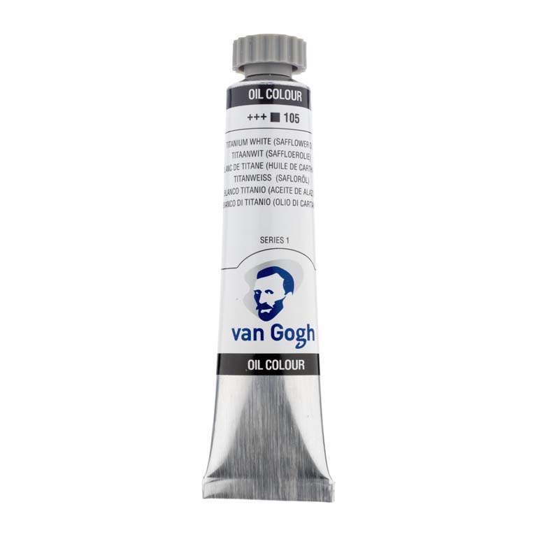 ÓLEO VAN GOGH  TUBO 20 ML BLANCO DE TITANIO (ACEITE DE ALAZOR) 105