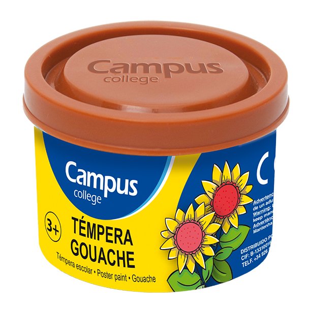 TEMPERA CAMPUS COLLEGE BOTE 40ML COLOR MARRÓN