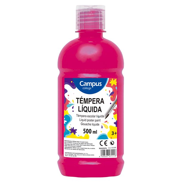 TÉMPERA LIQUIDA CAMPUS COLLEGE BOTE 500ML COLOR MAGENTA