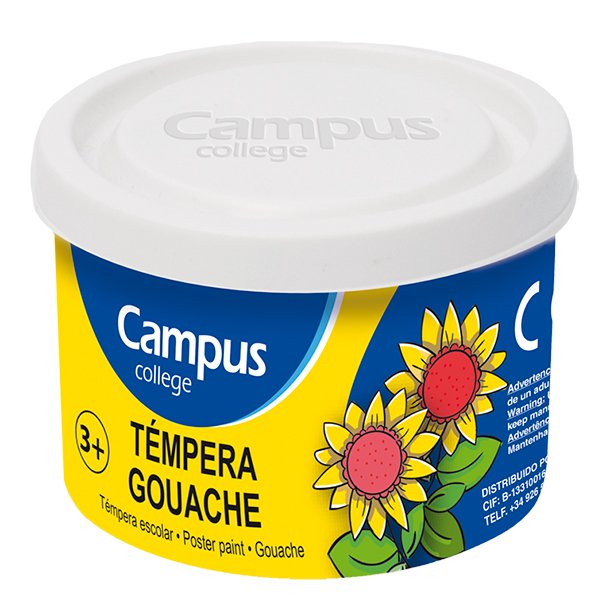 TEMPERA CAMPUS COLLEGE BOTE 40 ML COLOR BLANCO