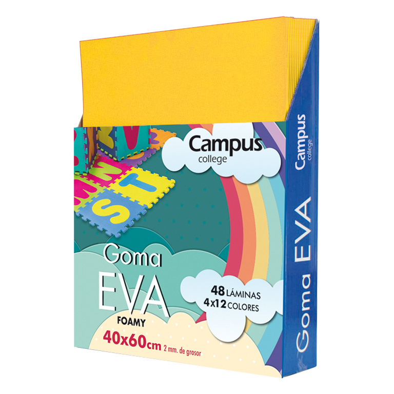 GOMA EVA CAMPUS COLLEGE 400X600 MM 2 MM COLOR AMARILLO.