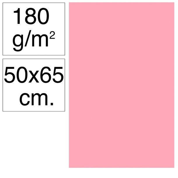 CARTULINA CAMPUS 500X650 MM 180 GRAMOS COLOR ROSA