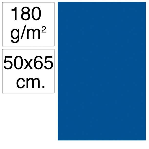 CARTULINA CAMPUS 500X650 MM 180 GRAMOS COLOR AZUL MARINO