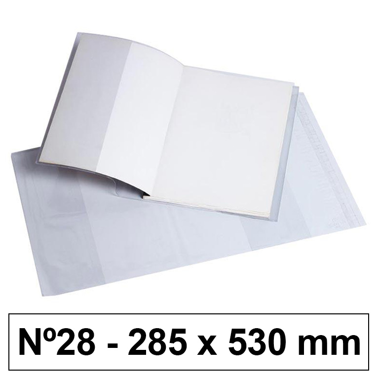 Forro libros hecho PVC nº28 285x530mm 120 micras