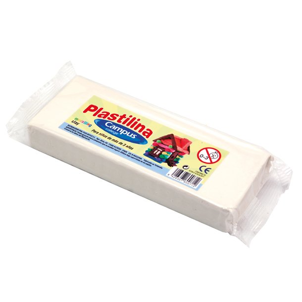 PLASTILINA CAMPUS COLLEGE MEDIANA 200 GRAMOS COLOR BLANCO