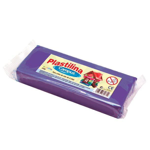 PLASTILINA CAMPUS COLLEGE MEDIANA 200 GRAMOS COLOR VIOLETA