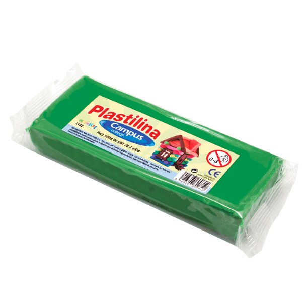 PLASTILINA CAMPUS COLLEGE MEDIANA 200 GRAMOS COLOR VERDE CLARO