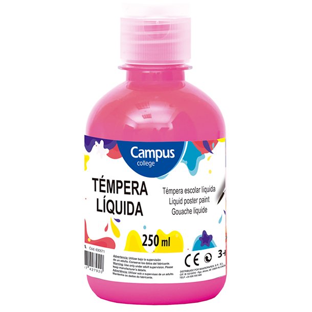 TÉMPERA LIQUIDA CAMPUS COLLEGE BOTE 250ML COLOR MAGENTA