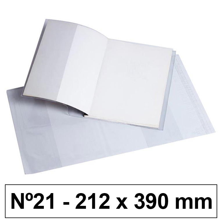 Forro libros hecho PVC nº21 212x390mm 120 micras