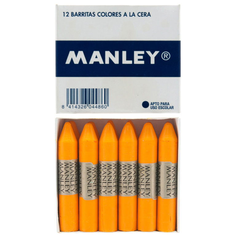 CERAS BLANDAS MANLEY AMARILLO OSCURO 12 UNIDADES UNICOLOR