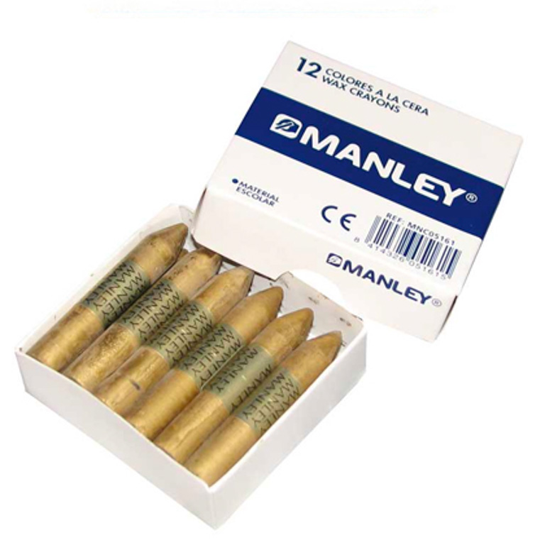 CERAS BLANDAS MANLEY ORO 12 UNIDADES UNICOLOR