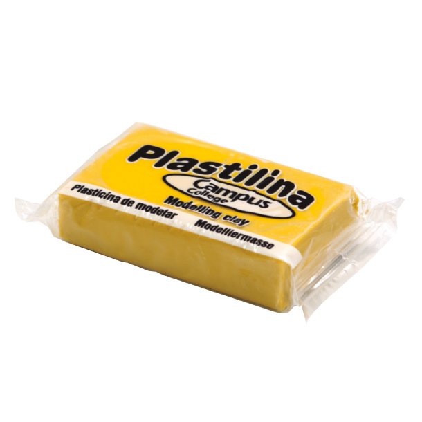 PLASTILINA CAMPUS COLLEGE PEQUEÑA 60 GRAMOS COLOR AMARILLO 