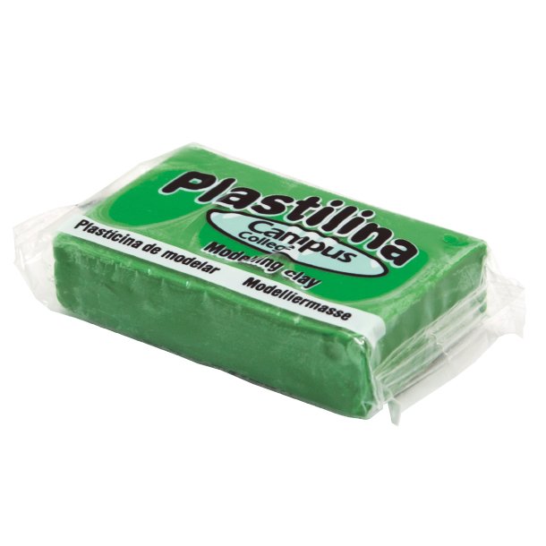 PLASTILINA CAMPUS COLLEGE PEQUEÑA 60 GRAMOS COLOR VERDE CLARO