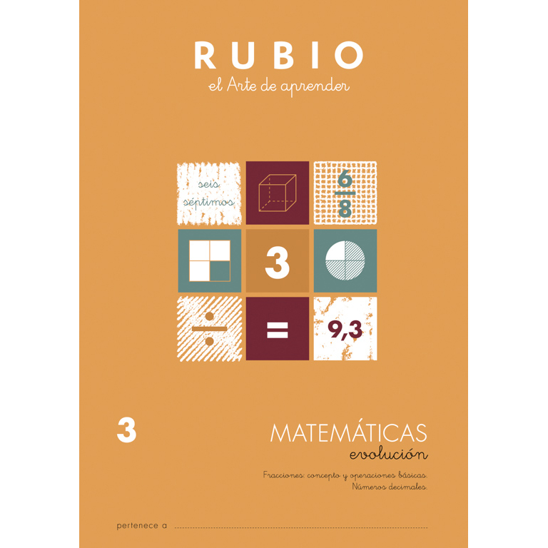 Cuaderno Rubio Matematica Evolution 3 10 unidades
