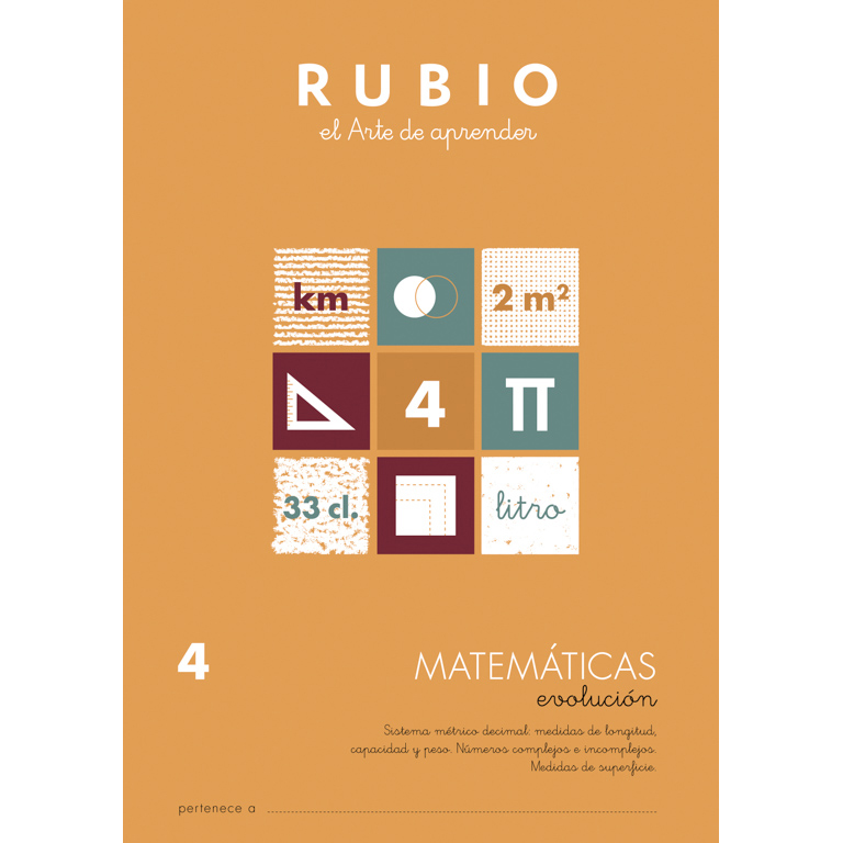 Cuaderno Rubio Matematica Evolution 4 10 unidades