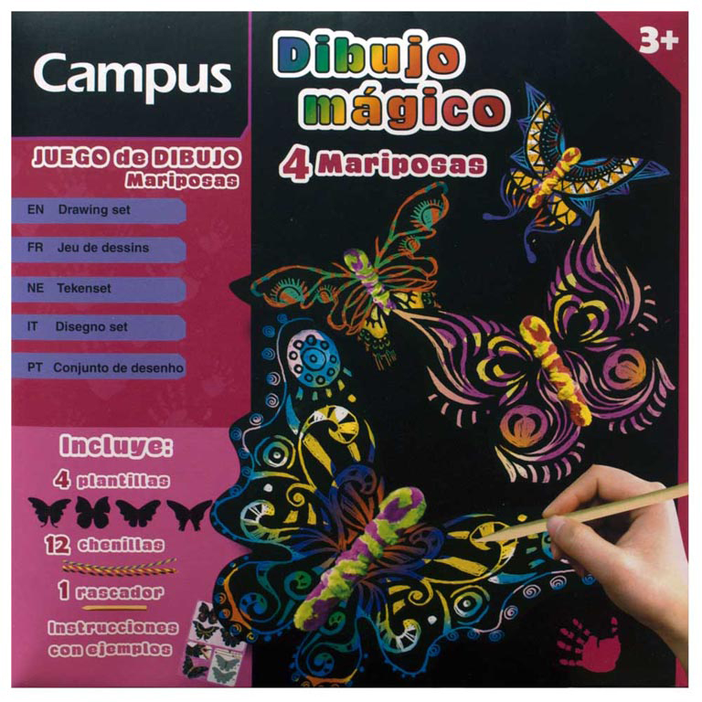 LÁMINAS DIBUJO MÁGICO CAMPUS MARIPOSAS