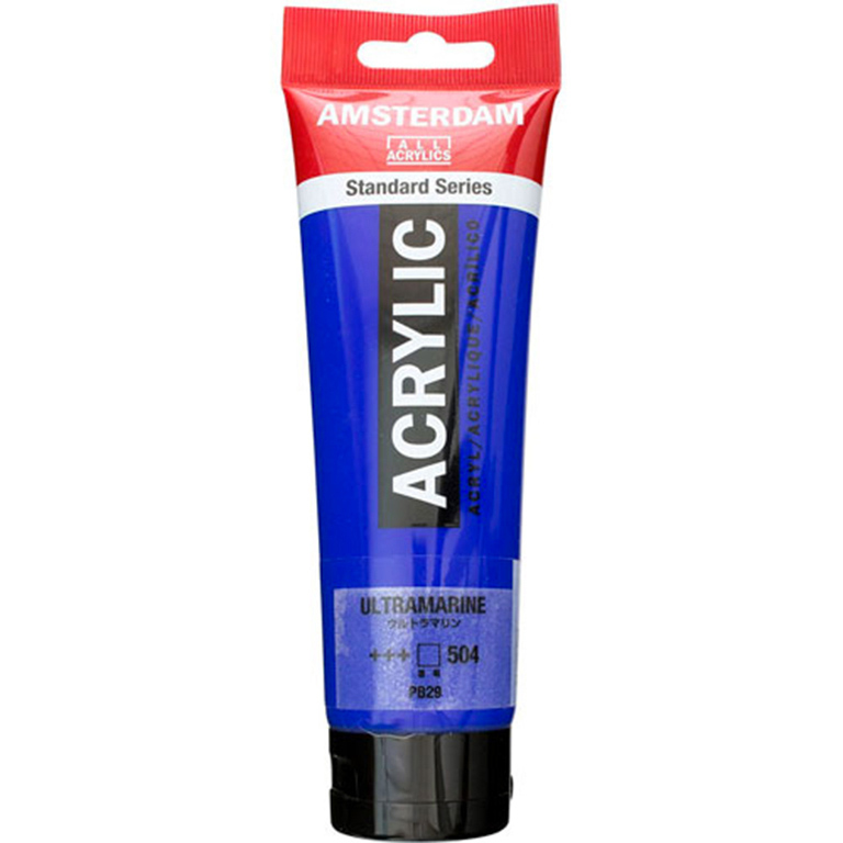 PINTURA ACRÍLICA OLEO AMSTERDAM TUBO 120ML COLOR ULTRAMARINO 504