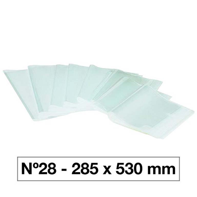 FORRO PARA LIBROS CAMPUS UNIVERSITY 130 MICRAS PVC 285X530 MM. Nº28 TRANSPARENTE 5 UNIDADES